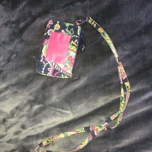 Vera Bradley ID case and lanyard